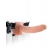 Телесный полый страпон с вибрацией Vibrating Hollow Strap-On with Balls - 24 см. - Pipedream - купить с доставкой в Твери
