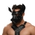 Черная кожаная маска «Собака» - Crazy Handmade - купить с доставкой в Твери