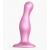 Розовая насадка Strap-On-Me Dildo Plug Curvy size M - Strap-on-me - купить с доставкой в Твери