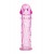 Гладкая розовая насадка с усиками под головкой - 12,5 см. - Toyfa Basic - в Твери купить с доставкой