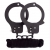 Чёрные наручники из листового металла в комплекте с веревкой BONDX METAL CUFFS LOVE ROPE SET - Dream Toys - купить с доставкой в Твери