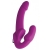 Ярко-розовый безремневой вибрострапон Evoke Vibrating Strapless Silicone Strap-on Dildo - XR Brands - купить с доставкой в Твери