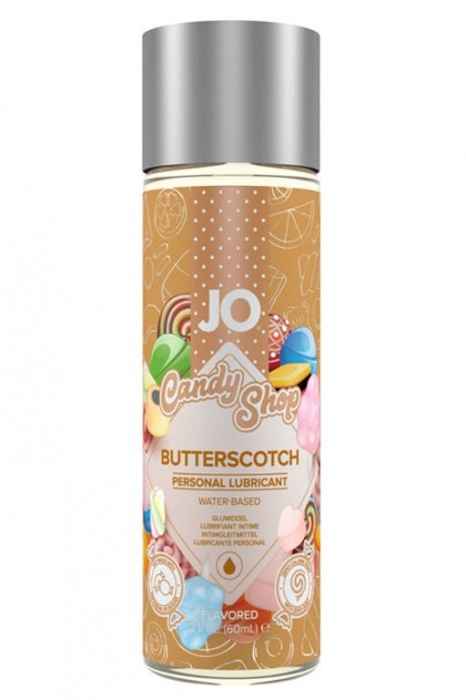 Смазка на водной основе Candy Shop Butterscotch с ароматом ирисок - 60 мл. - System JO - купить с доставкой в Твери