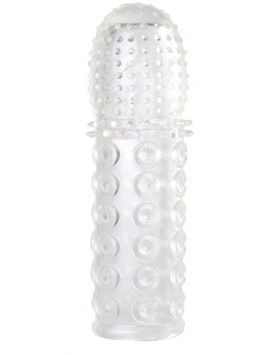 Прозрачная закрытая гелевая насадка - 13,5 см. - Toyfa Basic - в Твери купить с доставкой