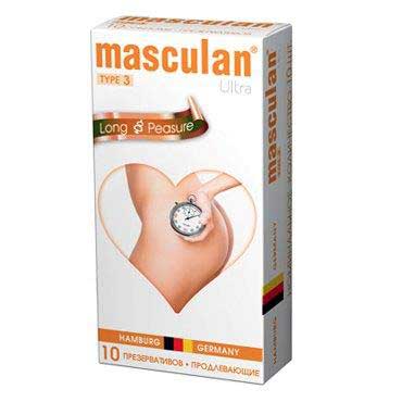 Розовые презервативы Masculan Ultra Long Pleasure с колечками, пупырышками и продлевающим эффектом - 10 шт. - Masculan - купить с доставкой в Твери