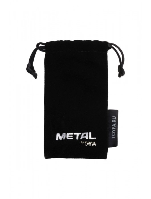 Серебристая коническая анальная пробка с красным кристаллом - 8 см. - ToyFa - купить с доставкой в Твери