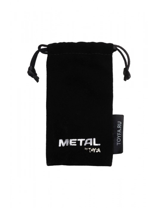 Серебристая коническая анальная пробка с красным кристаллом-сердечком - 7 см. - ToyFa - купить с доставкой в Твери