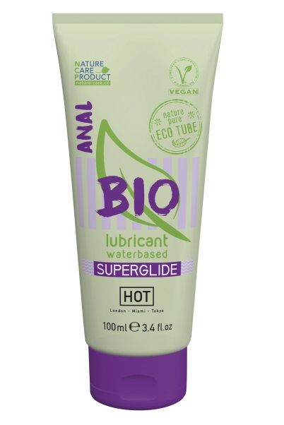 Интимный увлажняющий анальный гель BIO SuperGlide - 100 мл. - HOT - купить с доставкой в Твери