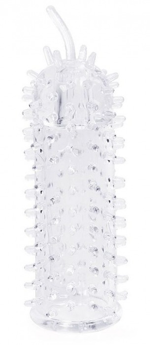 Закрытая рельефная насадка Crystal sleeve с усиками - 12 см. - Erowoman-Eroman - в Твери купить с доставкой