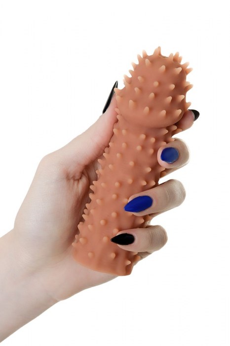 Телесная реалистичная насадка KOKOS Extreme Sleeve 07 с дополнительной стимуляцией - 12,7 см. - KOKOS - в Твери купить с доставкой