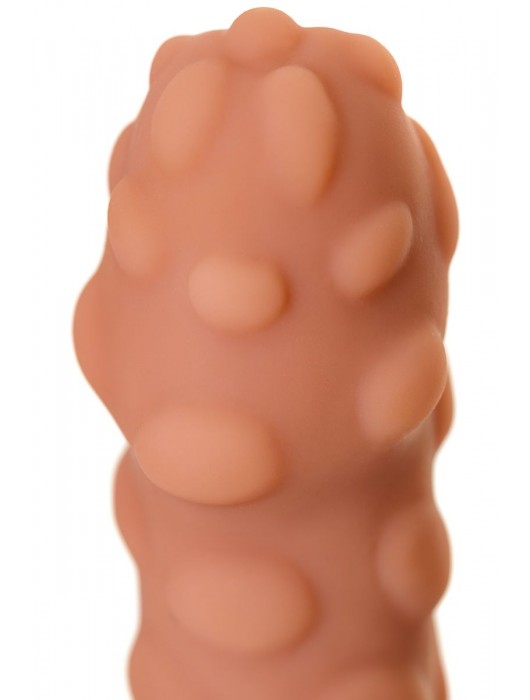 Телесная реалистичная насадка KOKOS Extreme Sleeve 11 с дополнительной стимуляцией - 12,7 см. - KOKOS - в Твери купить с доставкой