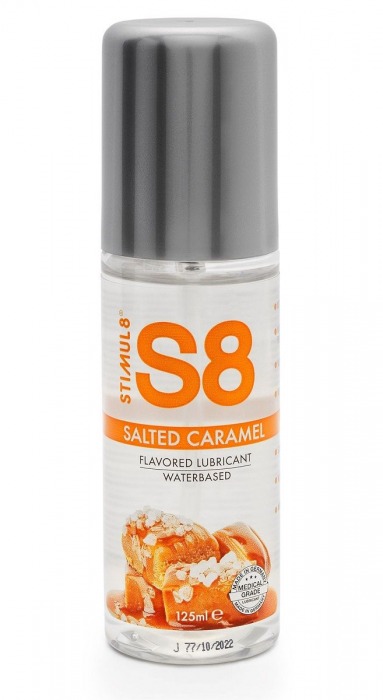 Смазка на водной основе S8 Flavored Lube со вкусом соленой карамели - 125 мл. - Stimul8 - купить с доставкой в Твери