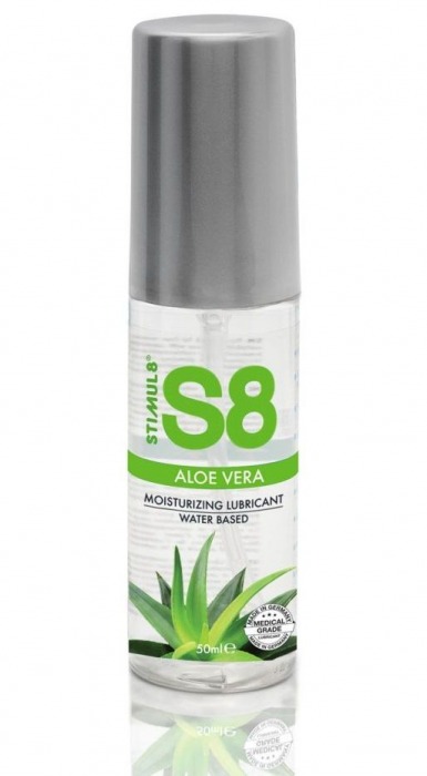 Лубрикант на водной основе S8 Aloe Vera Lube с алоэ вера - 50 мл. - Stimul8 - купить с доставкой в Твери