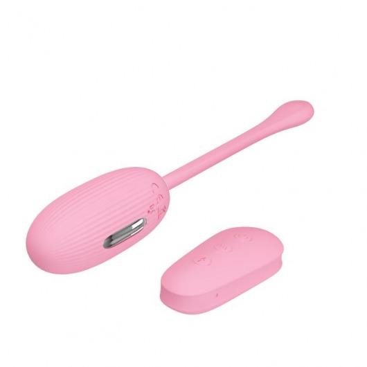 Нежно-розовое виброяйцо с функцией электростимуляции Shock Fun - Baile - купить с доставкой в Твери