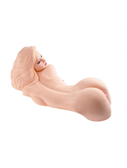 Реалистичный торс девушки Hera 1 с тремя отверстиями и вибрацией - KOKOS - в Твери купить с доставкой