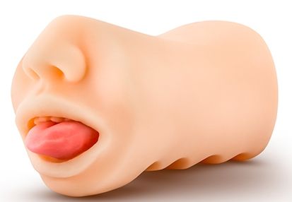 Телесный мастурбатор-ротик с язычком Oral Anne - Blush Novelties - в Твери купить с доставкой