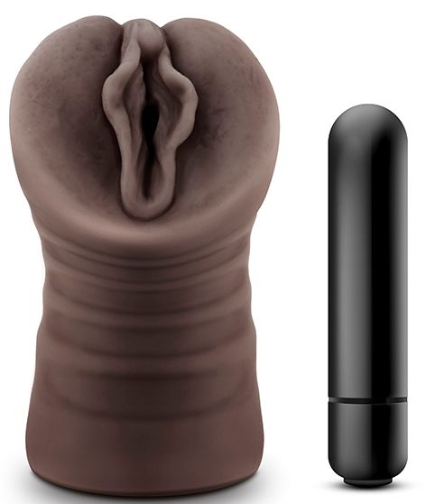 Коричневый мастурбатор-вагина Alexis - Blush Novelties - в Твери купить с доставкой
