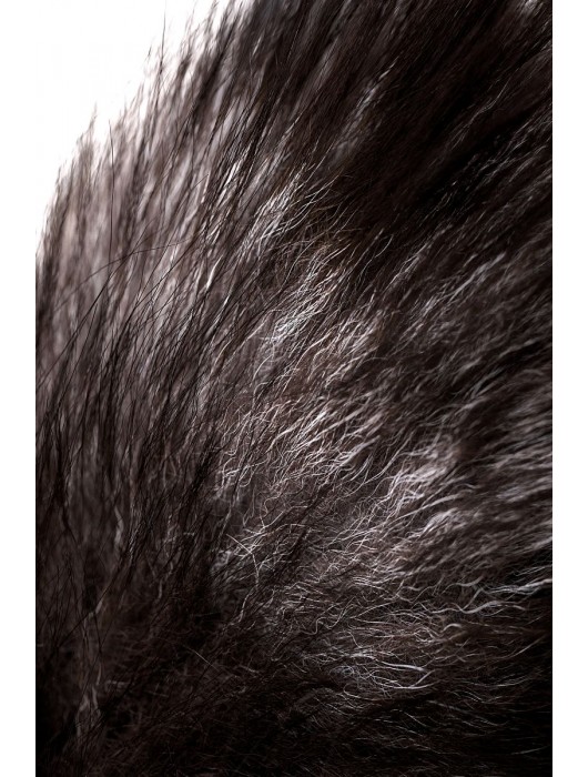 Серебристая металлическая анальная втулка с хвостом чернобурой лисы - размер S - ToyFa - купить с доставкой в Твери