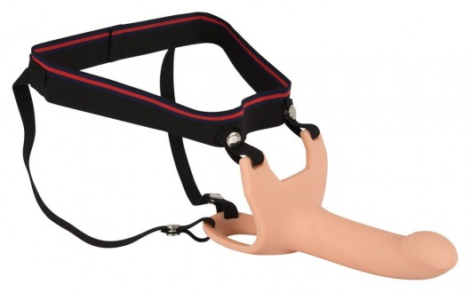 Силиконовый полый страпон на ремнях Silicone Strap-on - 16 см. - Orion - купить с доставкой в Твери