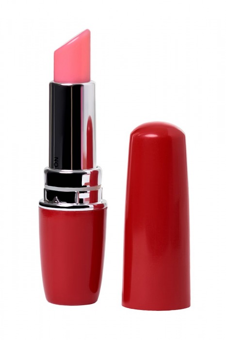 Красный мини-вибратор в форме губной помады Lipstick Vibe - A-toys