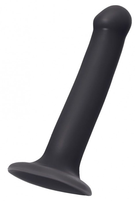 Черный фаллос на присоске Silicone Bendable Dildo M - 18 см. - Strap-on-me - купить с доставкой в Твери