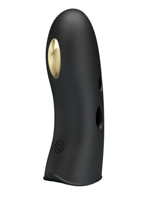 Черная вибронасадка на палец с электростимуляцией Marico - Baile - купить с доставкой в Твери