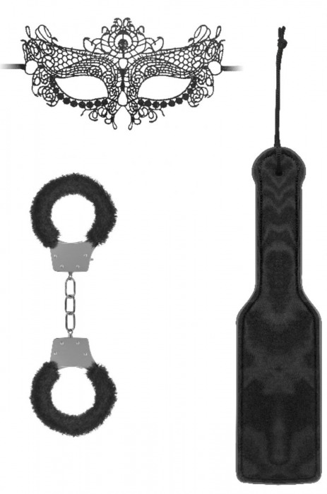 Черный игровой набор Introductory Bondage Kit №4 - Shots Media BV - купить с доставкой в Твери