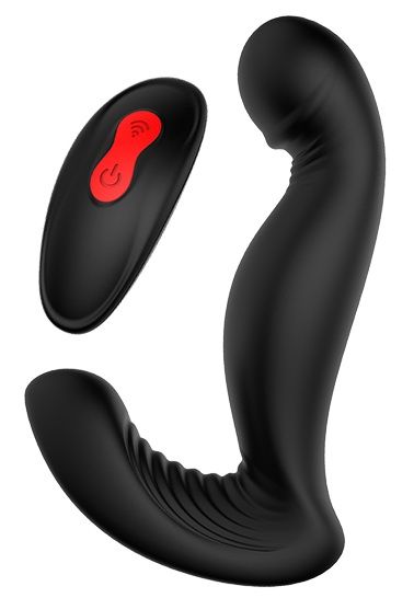 Черный вибромассажер простаты SWIRLING P-PLEASER - Dream Toys - в Твери купить с доставкой