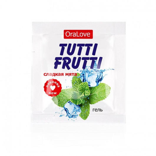 Пробник гель-смазки Tutti-frutti со вкусом мяты - 4 гр. - Биоритм - купить с доставкой в Твери