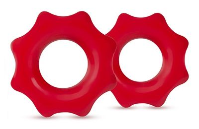Набор из 2 красных фигурных эрекционных колец NUTZ - Blush Novelties - в Твери купить с доставкой