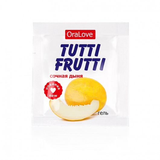Пробник гель-смазки Tutti-frutti со вкусом сочной дыни - 4 гр. - Биоритм - купить с доставкой в Твери