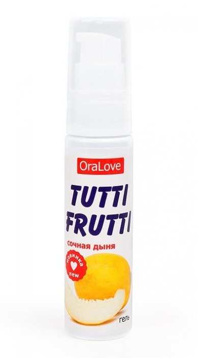 Гель-смазка Tutti-frutti со вкусом сочной дыни - 30 гр. - Биоритм - купить с доставкой в Твери