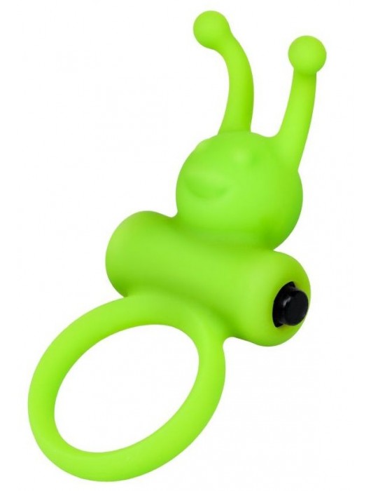 Зеленое эрекционное виброкольцо на пенис Cock Ring - A-toys - в Твери купить с доставкой
