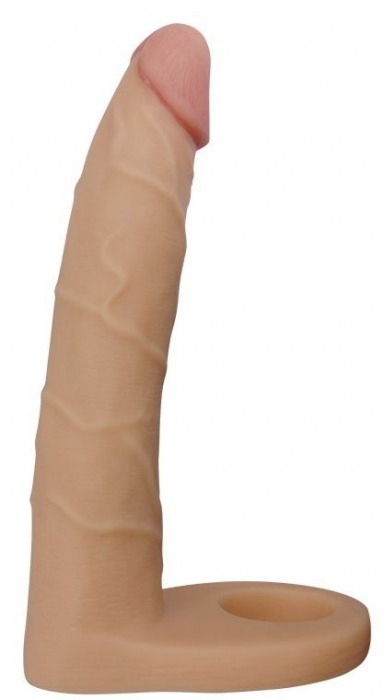 Телесная насадка-фаллоимитатор для двойного проникновения - 17 см. - Lovetoy - купить с доставкой в Твери