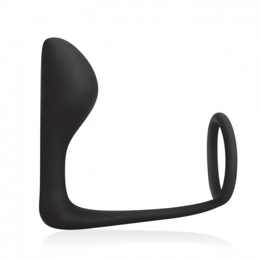 Стимулятор простаты с фиксацией эрекционным кольцом Prostate Gear - BlueLine - в Твери купить с доставкой