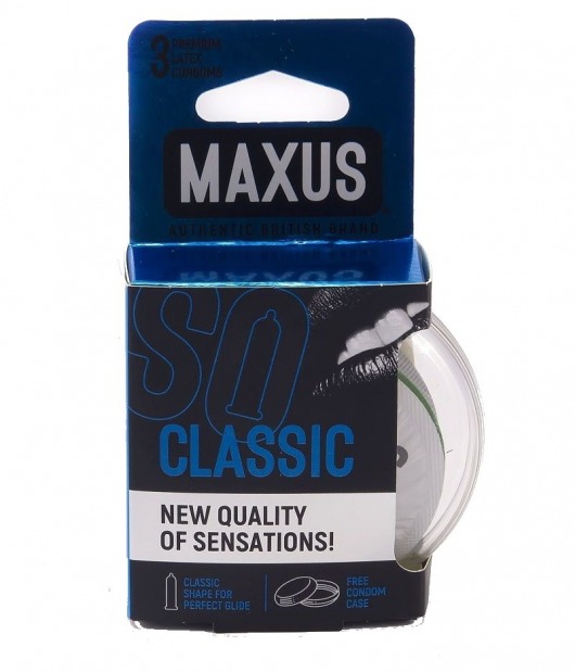Классические презервативы в пластиковом кейсе MAXUS Classic - 3 шт. - Maxus - купить с доставкой в Твери