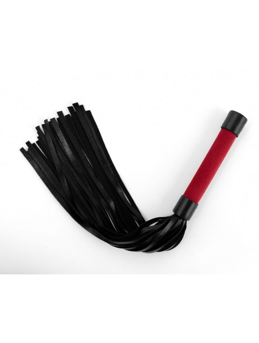 Красно-черная плеть My Rules - 43 см. - БДСМ Арсенал - купить с доставкой в Твери