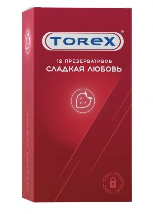 Презервативы Torex  Сладкая любовь  с ароматом клубники - 12 шт. - Torex - купить с доставкой в Твери