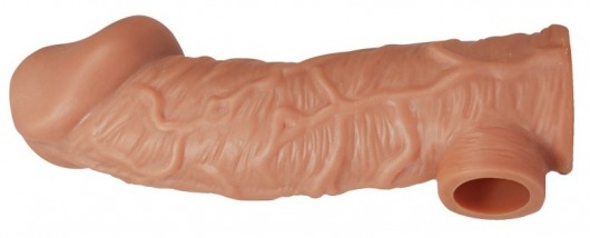 Телесная насадка на фаллос с фиксацией мошонки EXTREME SLEEVE - 15,6 см. - KOKOS - в Твери купить с доставкой