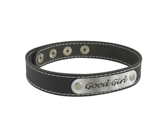 Чокер с белой строчкой Good Girl - Sitabella - купить с доставкой в Твери