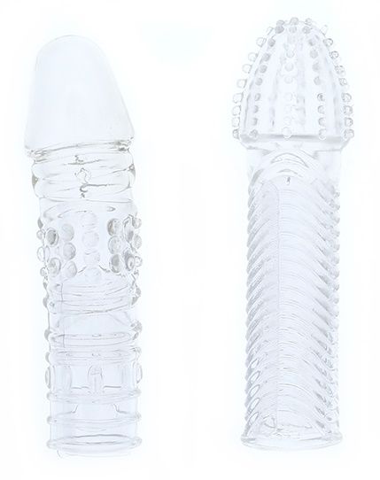 Комплект из 2 прозрачных насадок на пенис PENIS EXTENDER PACK - Dream Toys - в Твери купить с доставкой