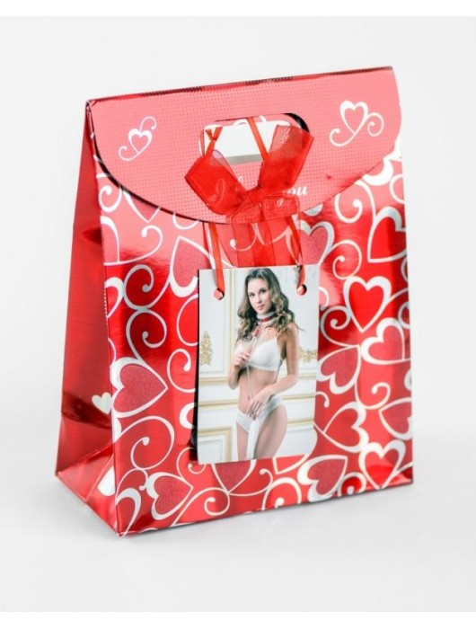 Бело-красный ошейник из натуральной кожи с нежным мехом - БДСМ Арсенал - купить с доставкой в Твери