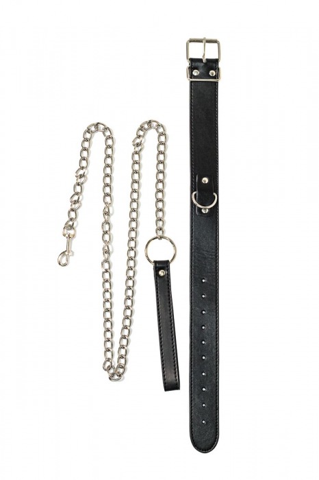 Черный ошейник с поводком Wild - Lola Games - купить с доставкой в Твери