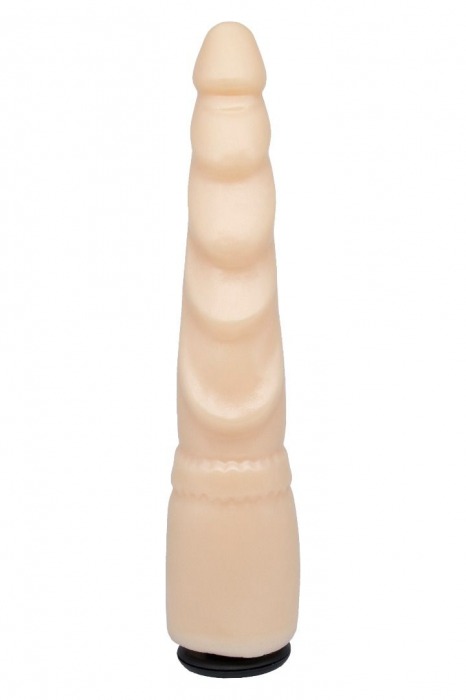 Телесная реалистичная насадка-елочка - 20,5 см. - LOVETOY (А-Полимер) - купить с доставкой в Твери