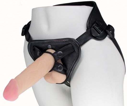 Пояс харнесс BEST UNI strap с 2 насадками - 18 и 22 см. - LOVETOY (А-Полимер) - купить с доставкой в Твери