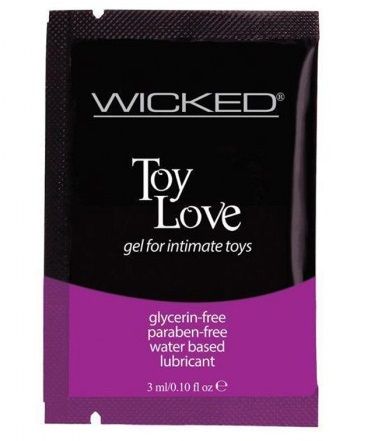 Лубрикант на водной основе для использования с игрушками WICKED Toy Love - 3 мл. - Wicked - купить с доставкой в Твери