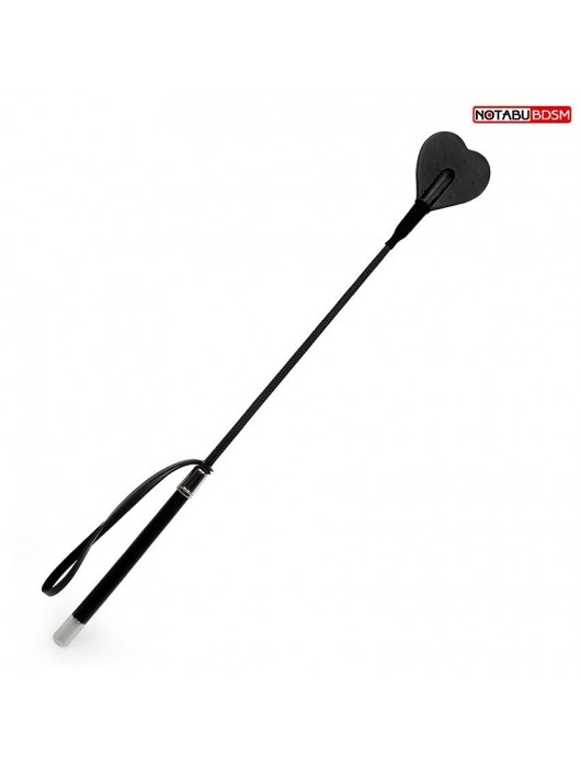 Черный стек с наконечником-сердечком - 54 см. - Notabu - купить с доставкой в Твери