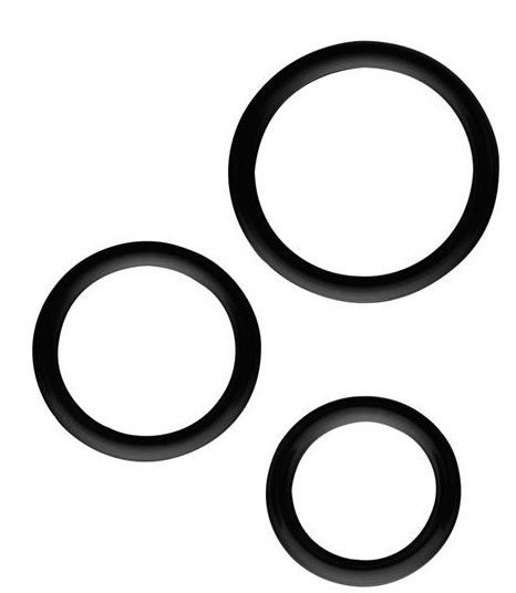 Набор из 3 эрекционных колец SILICONE COCKRINGS - Dream Toys - в Твери купить с доставкой