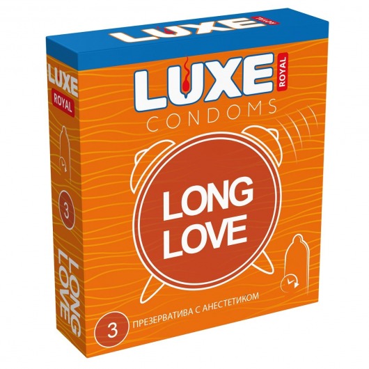 Презервативы с продлевающим эффектом LUXE Royal Long Love - 3 шт. - Luxe - купить с доставкой в Твери