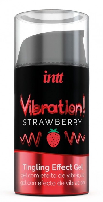 Жидкий интимный гель с эффектом вибрации Vibration! Strawberry - 15 мл. - INTT - купить с доставкой в Твери
